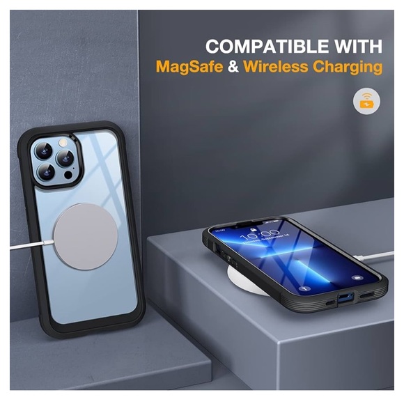 New Miracase Glass Case for iPhone 13 Pro Max 6.7 inch Clear/Black In Box - Picture 15 of 15